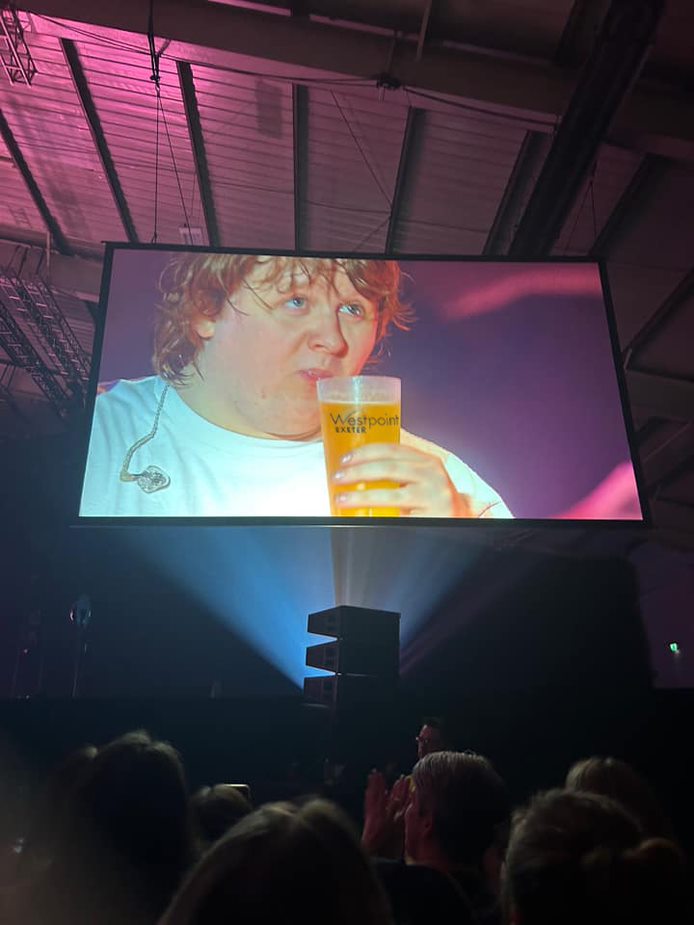 Lewis Capaldi performing at Westpoint, showcasing our world-class entertainment capabilities